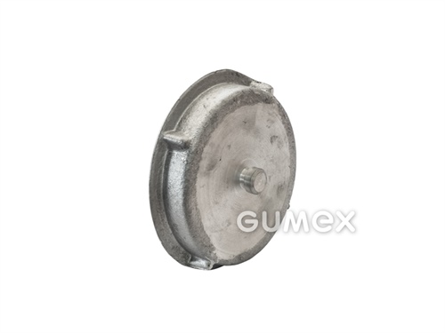 Gülledeckel für schraubbares Saugschlauch, A110, Innengewinde RD 130x1/4", bearbeitetes Gussteil, Al, 